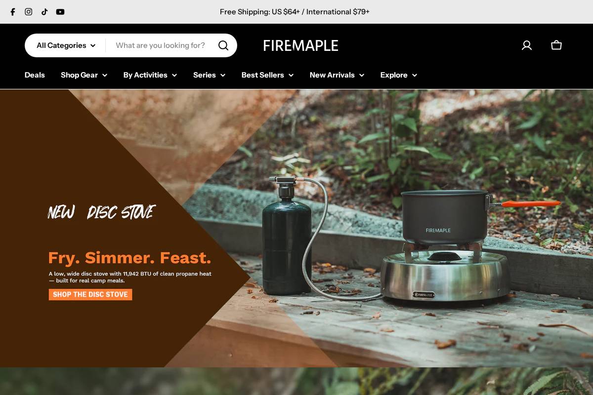 Fire Maple homepage screenshot