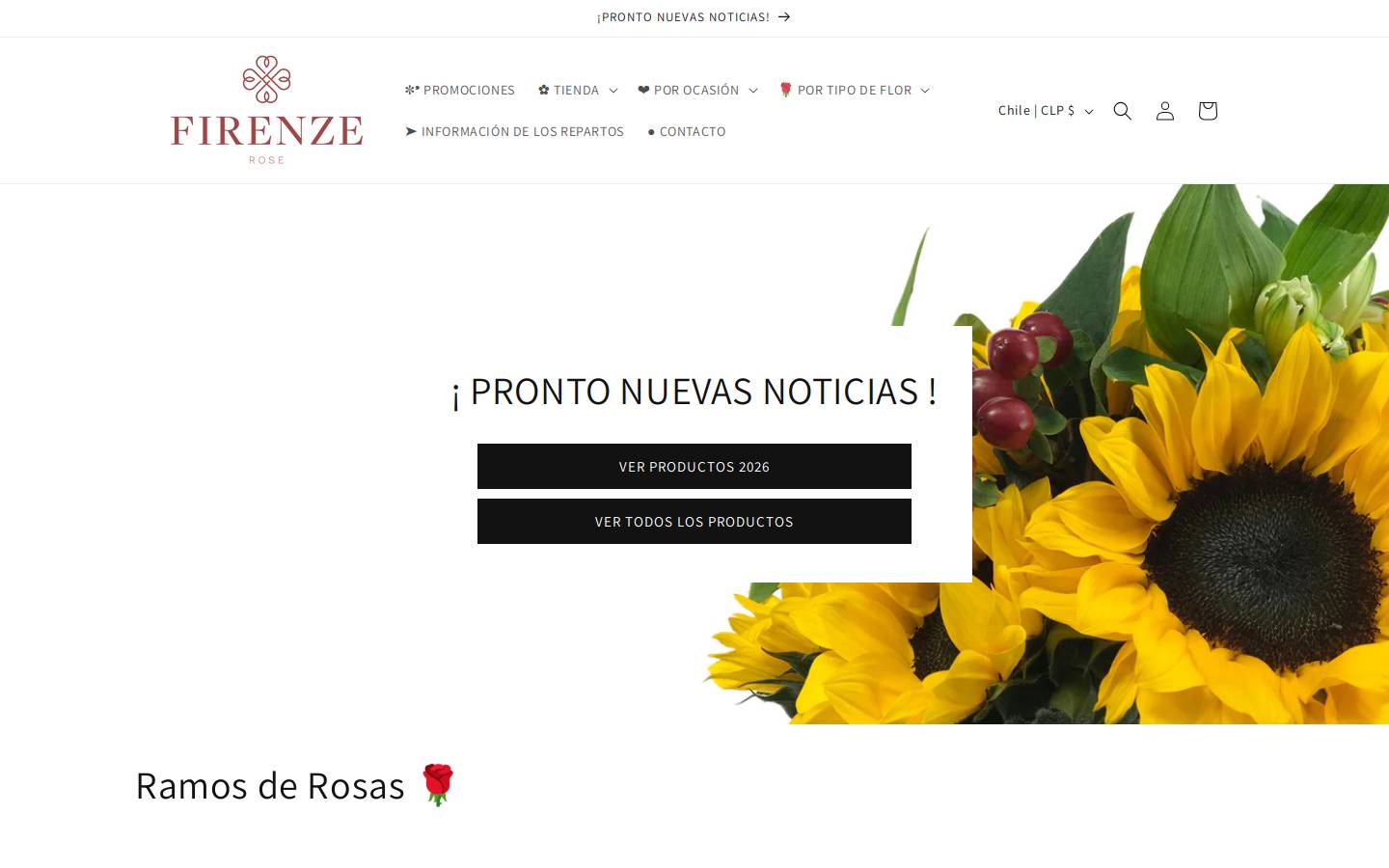 firenzerose.com homepage screenshot