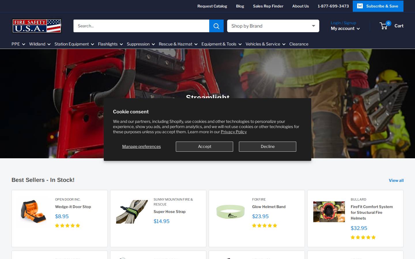 Fire Safety USA homepage screenshot