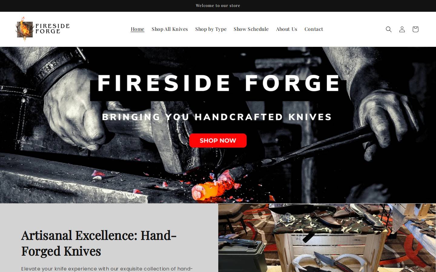 firesideforge.com homepage screenshot