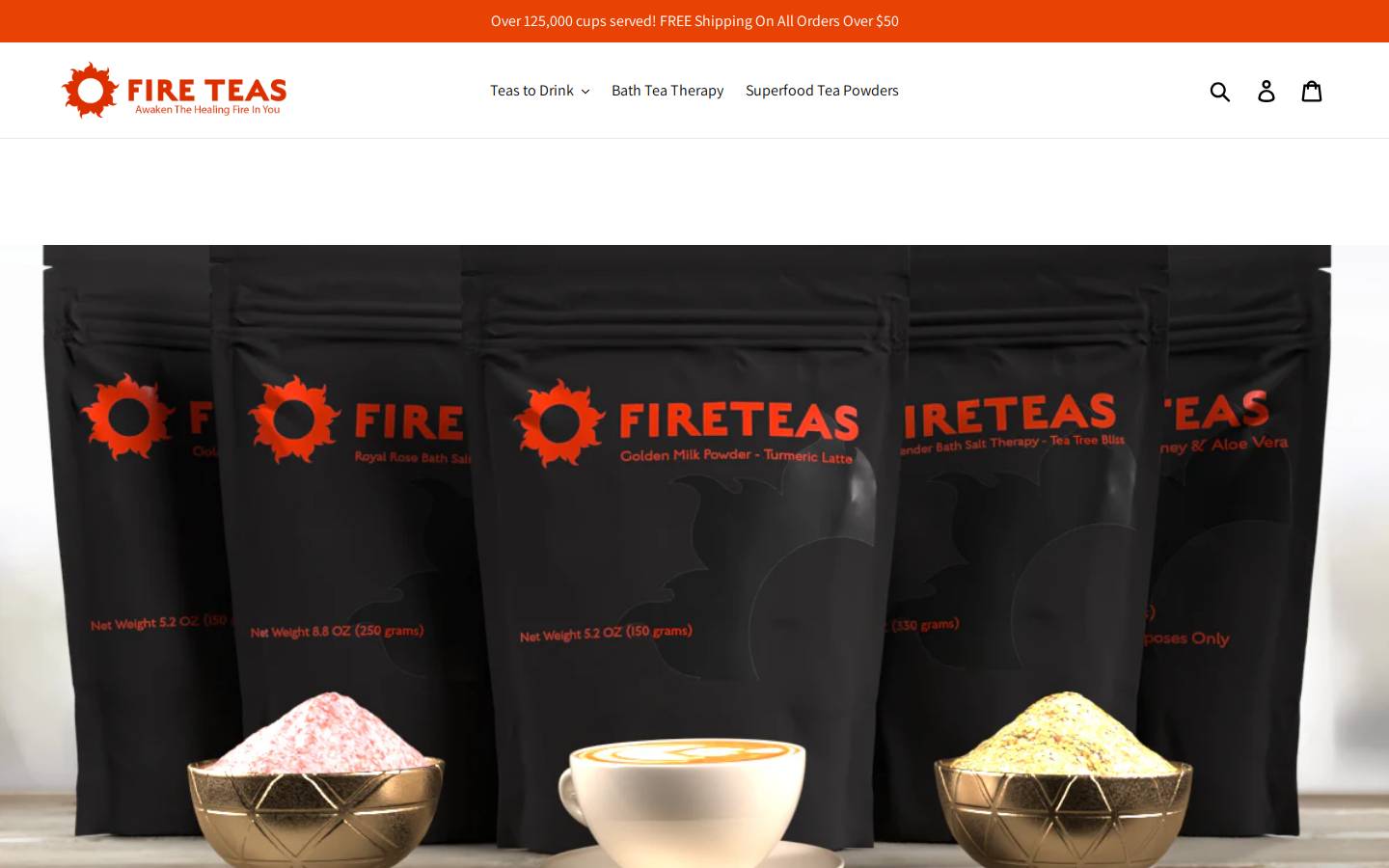 fireteas.com homepage screenshot