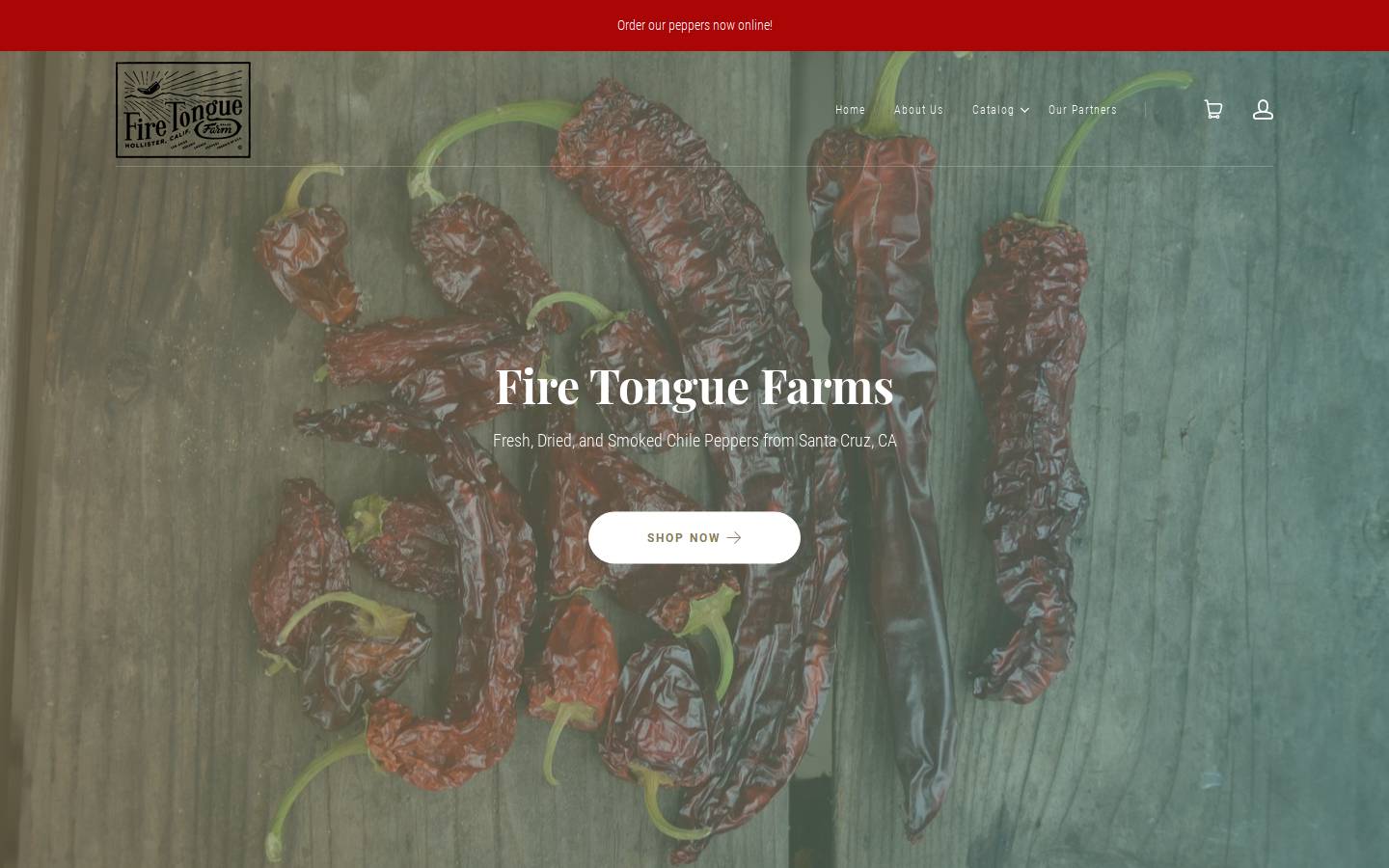 firetonguefarm.com homepage screenshot