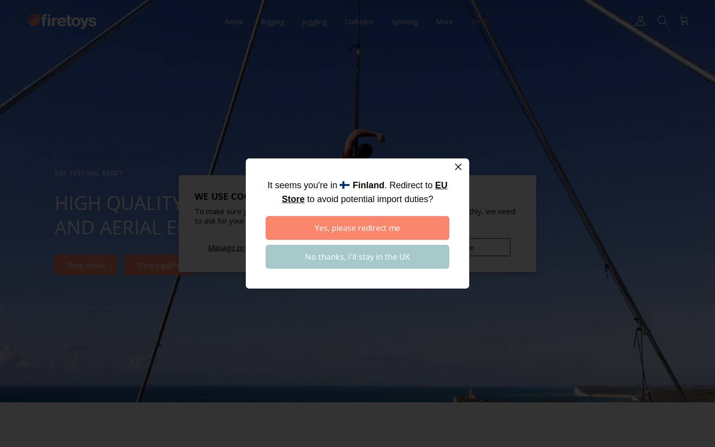 Firetoys (Official) homepage screenshot