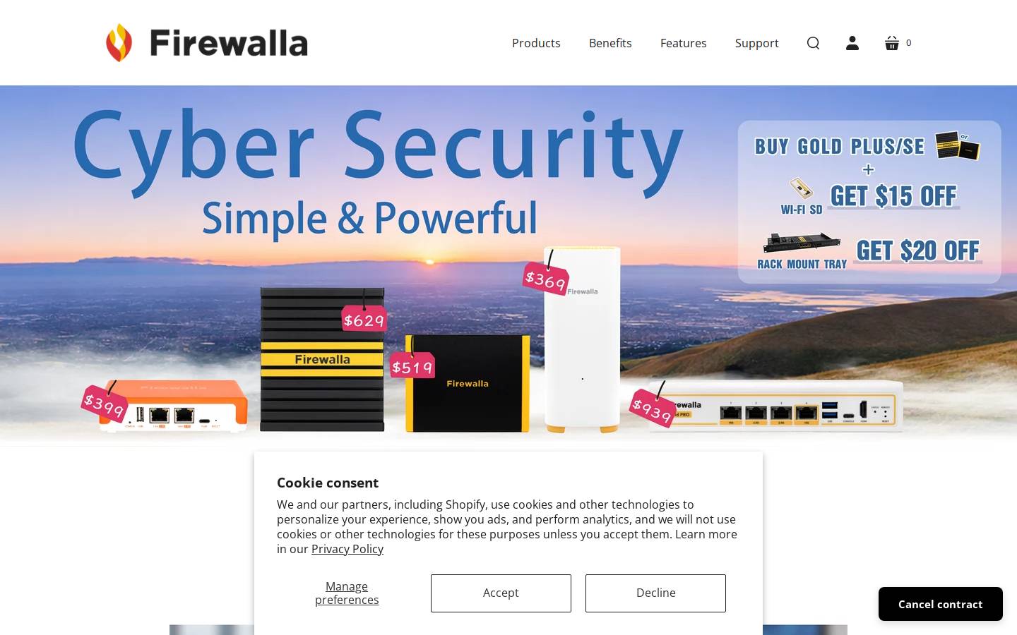 Firewalla homepage screenshot
