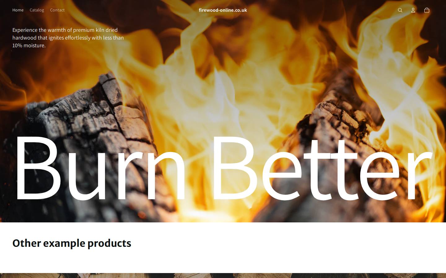 firewood-online.co.uk homepage screenshot