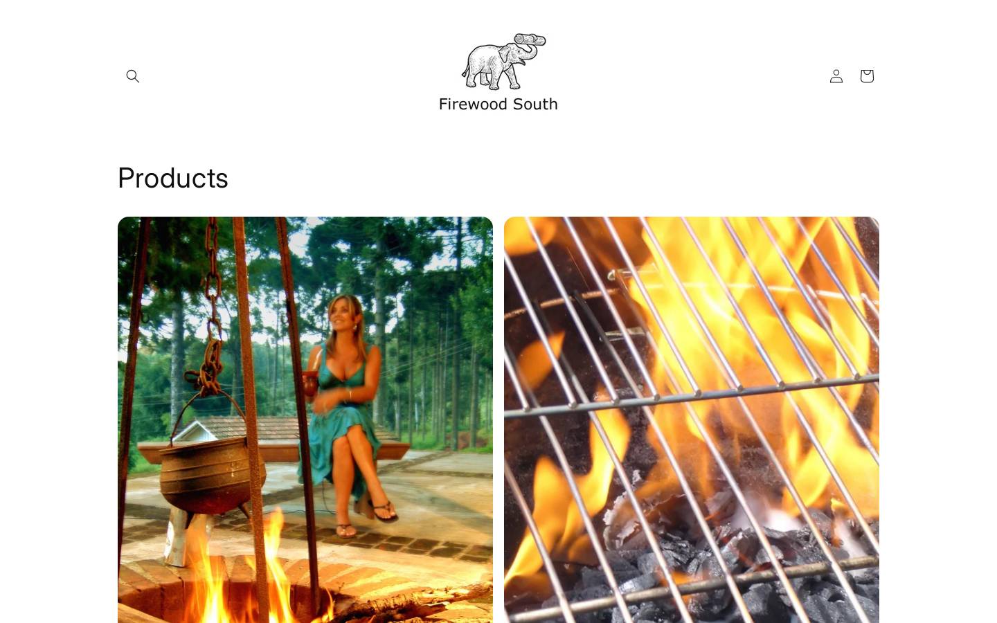 firewoodsouth.com homepage screenshot