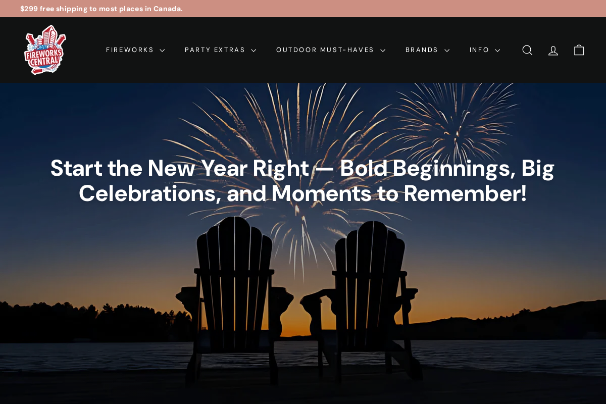 Fireworks Central Ltd. homepage screenshot