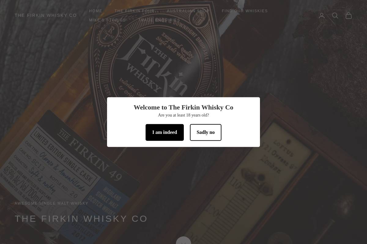firkinwhisky.com homepage screenshot