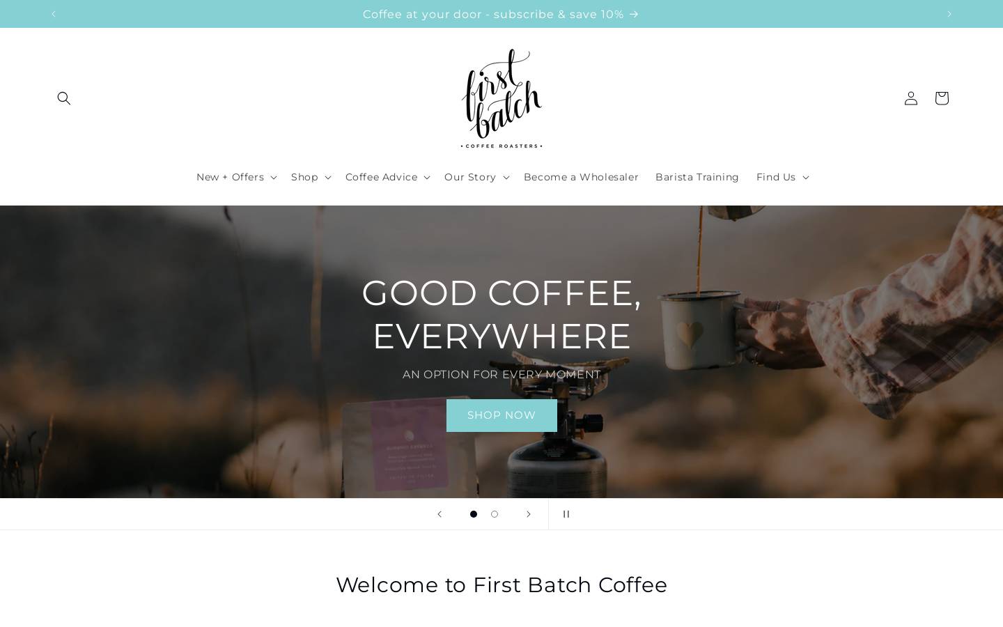 firstbatchcoffee.com.au homepage screenshot