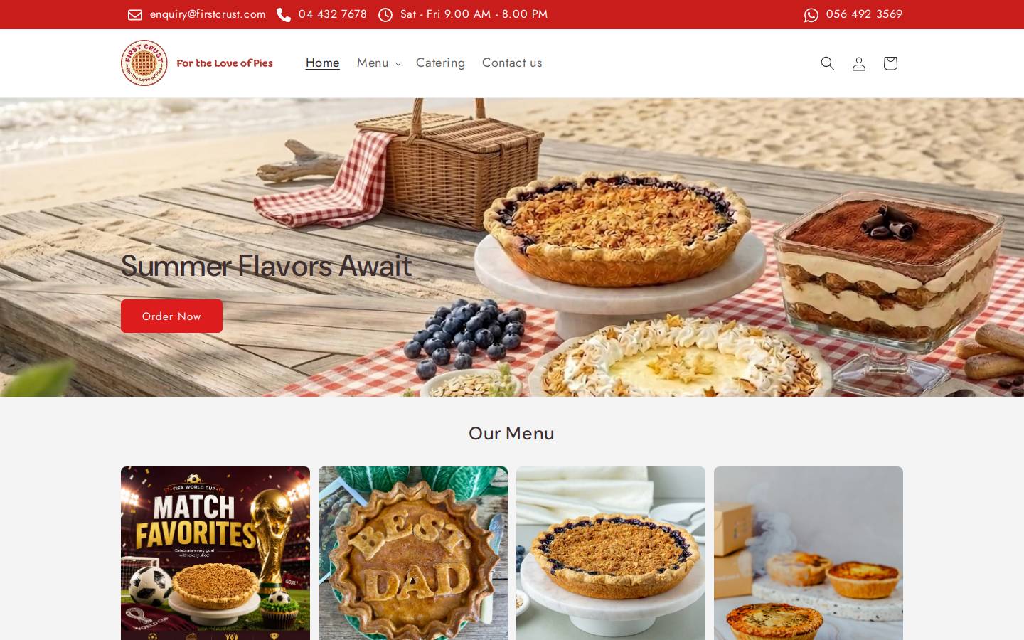firstcrust.com homepage screenshot