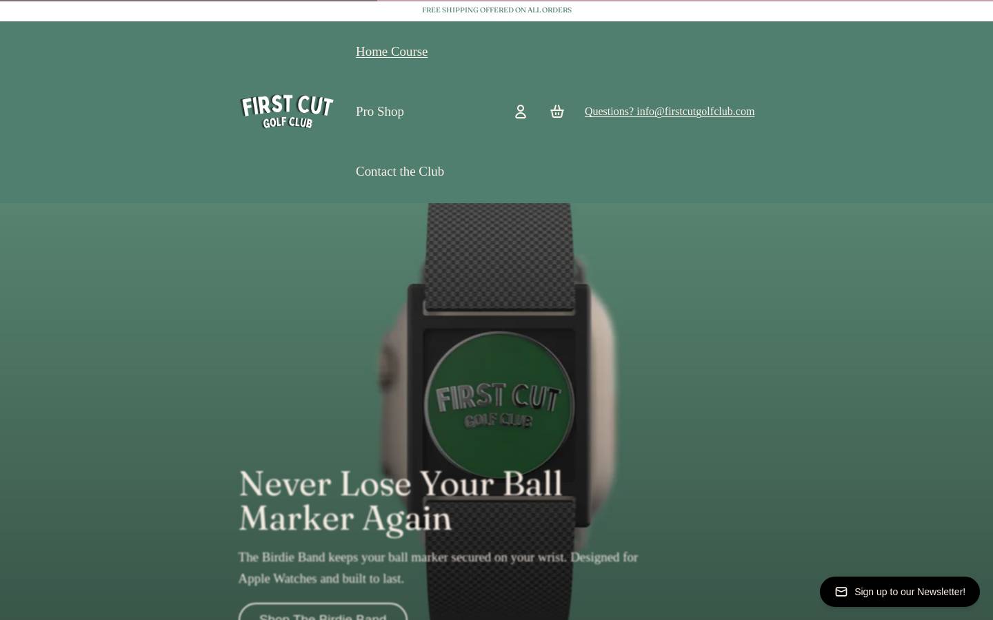 firstcutgolfclub.com homepage screenshot
