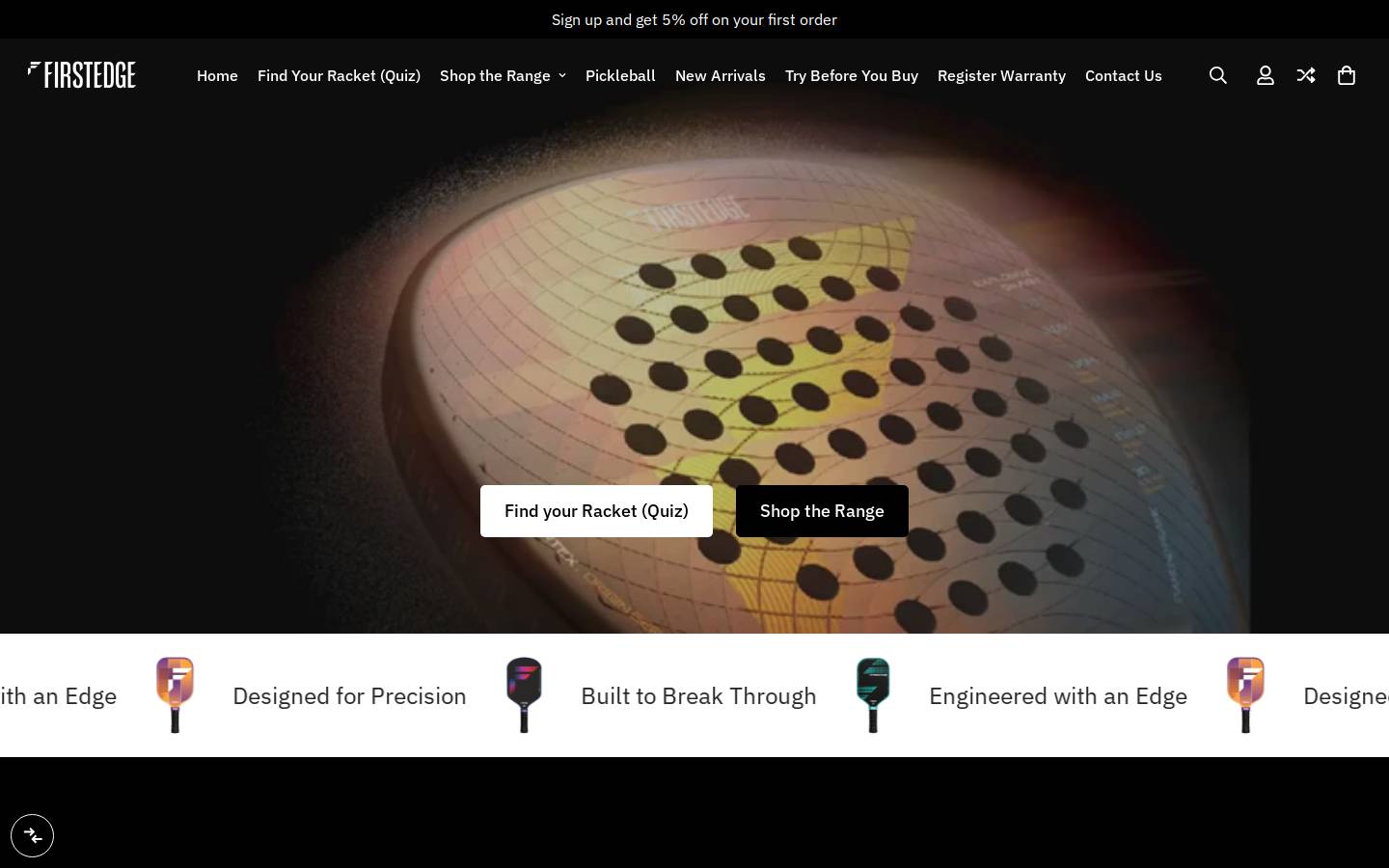 firstedgesports.com homepage screenshot