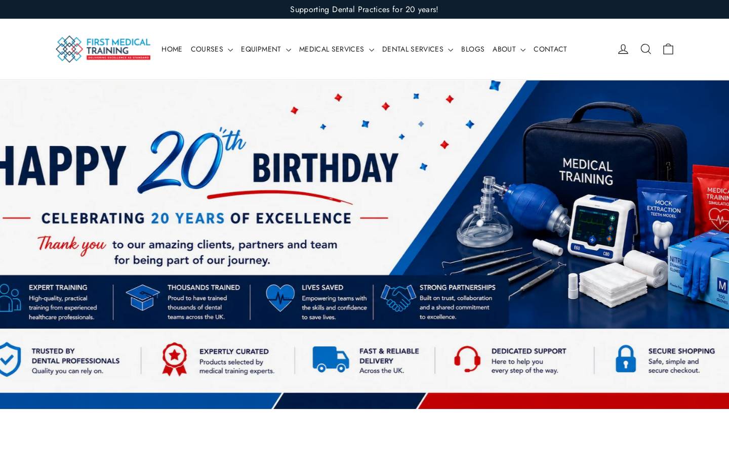 First Medical Training Ltd homepage screenshot