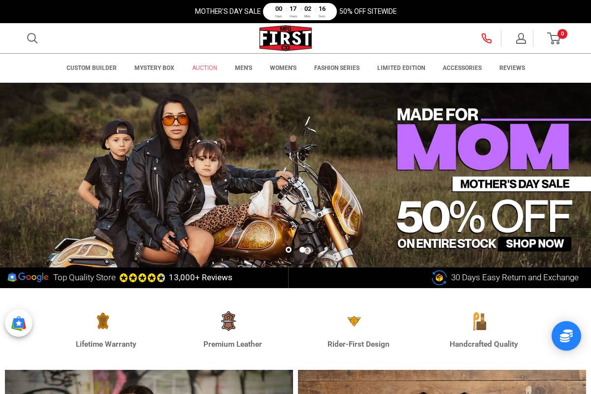First Manufacturing Co. homepage screenshot