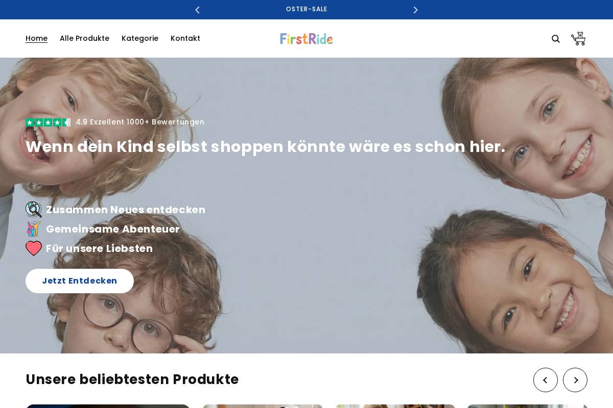 Firstrides homepage screenshot