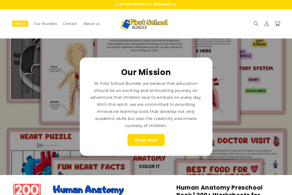 First School Bundle homepage screenshot