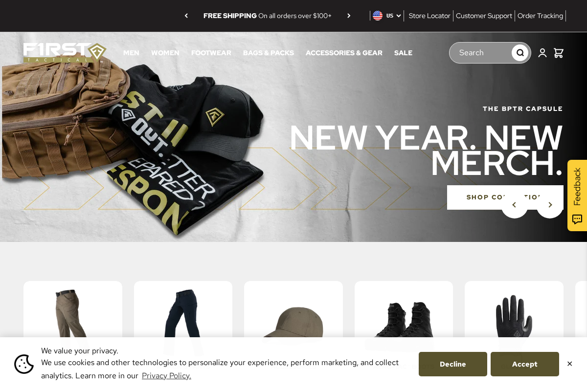 First Tactical homepage screenshot