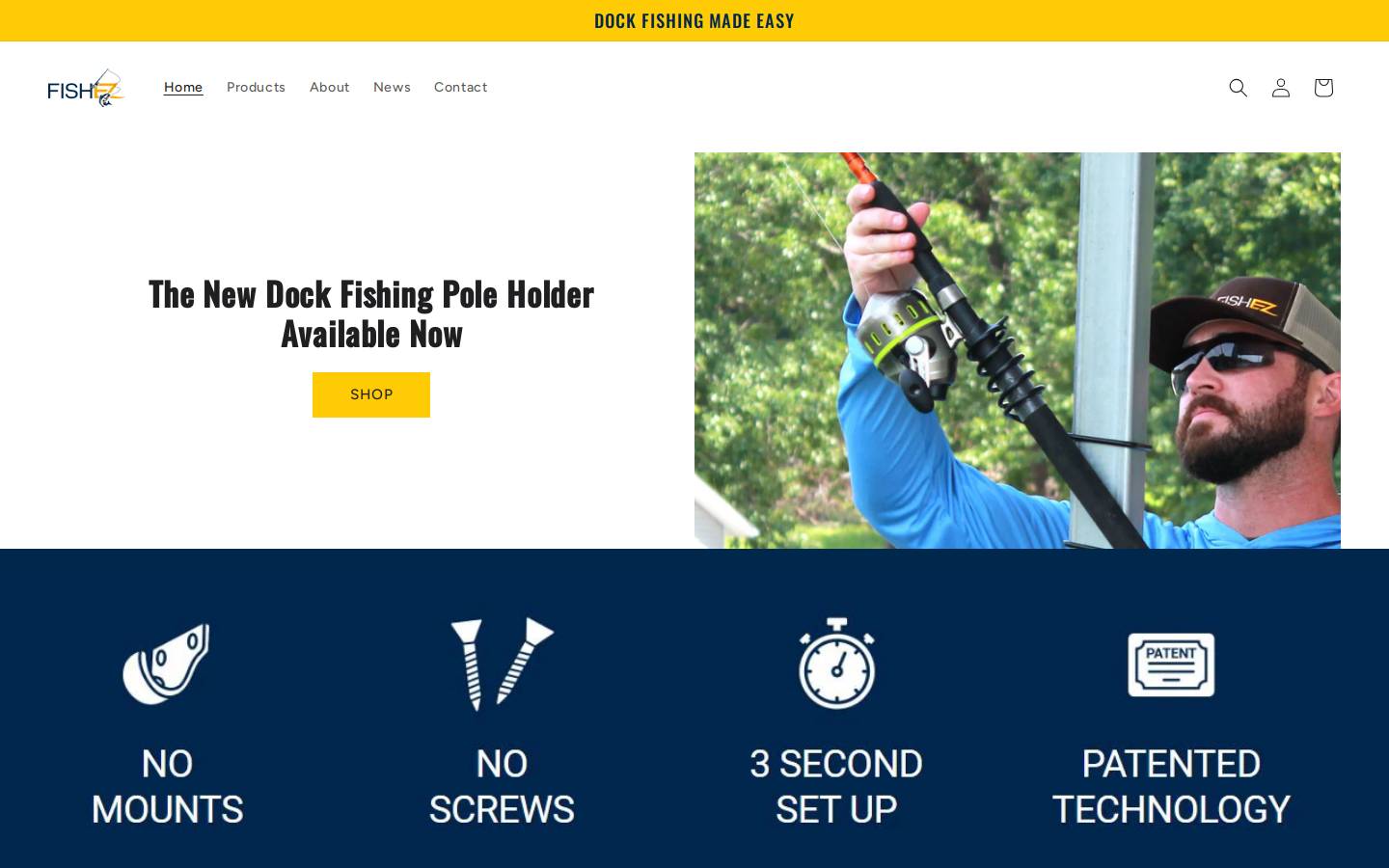 fish-ez-fishing.com homepage screenshot