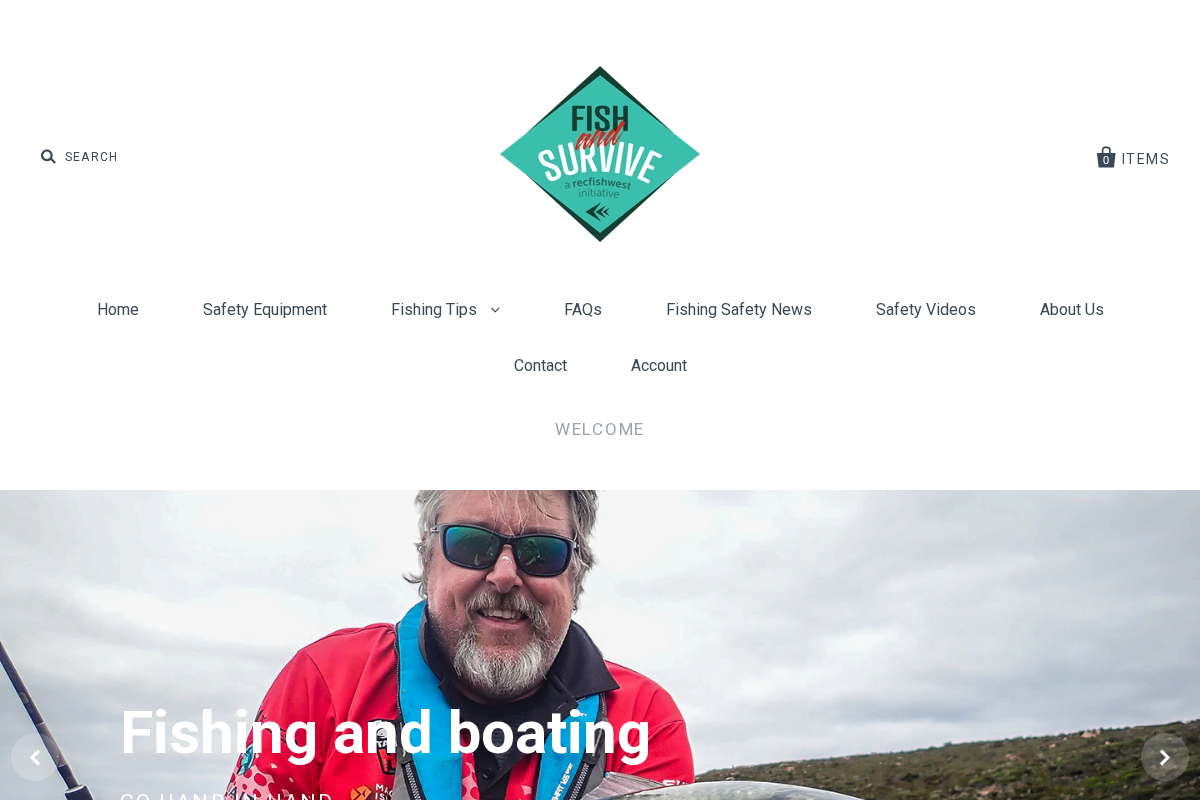 fishandsurvive.com.au homepage screenshot