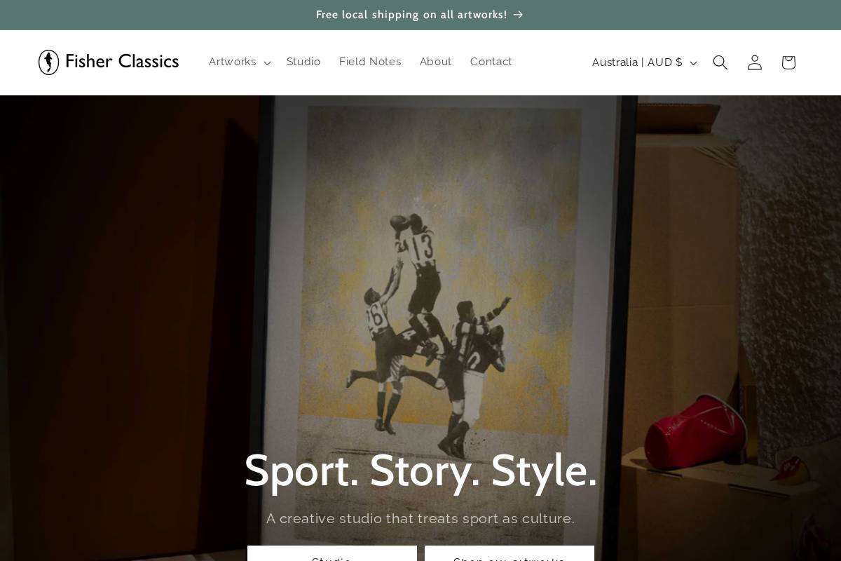 fisherclassics.com homepage screenshot