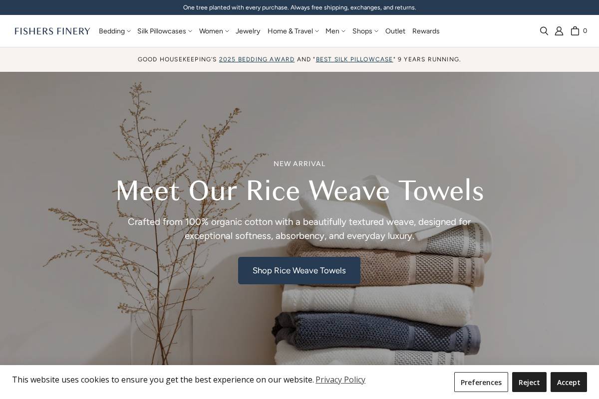 fishersfinery.com homepage screenshot