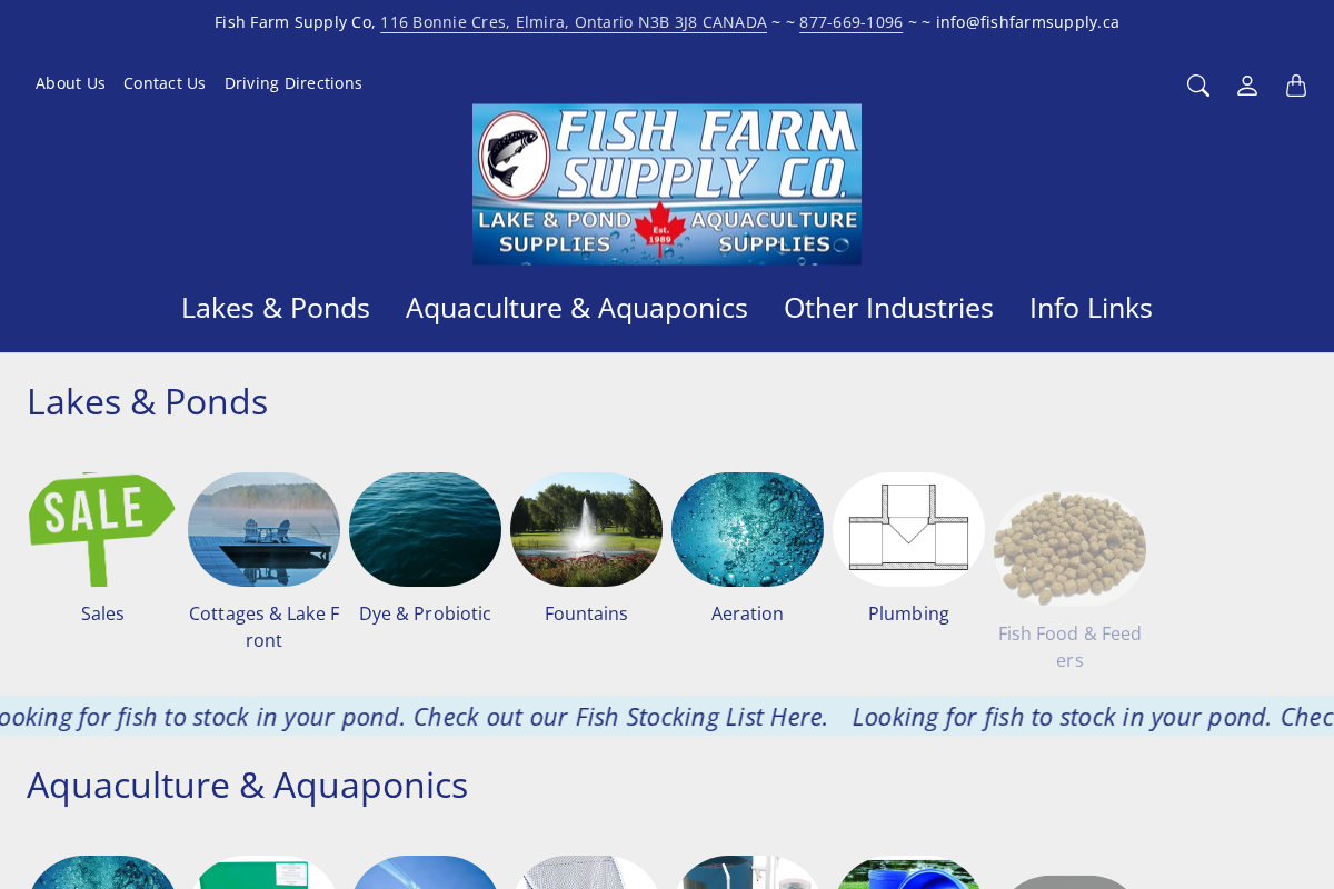 Fish Farm Supply Co Ltd homepage screenshot