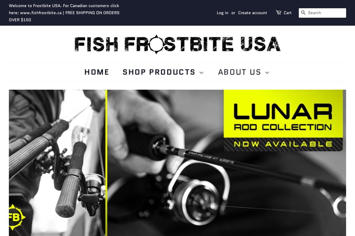Fish Frostbite USA homepage screenshot