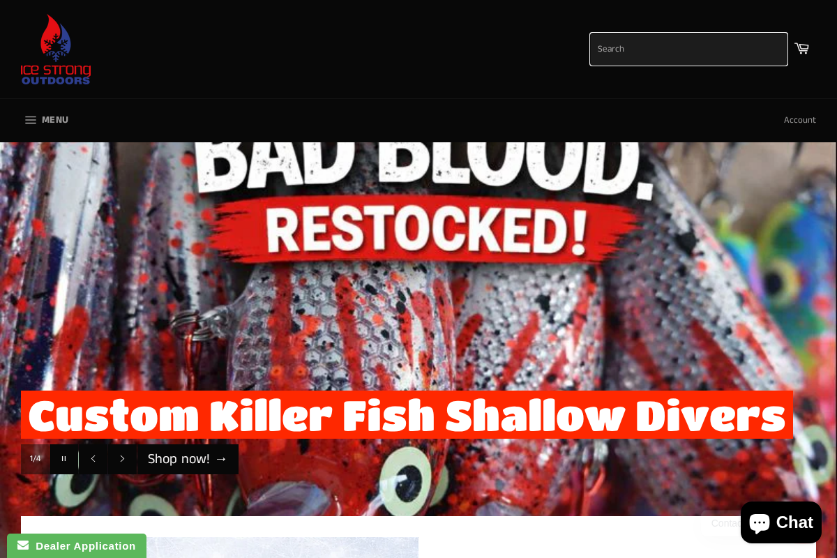 Ice Strong Outdoors homepage screenshot