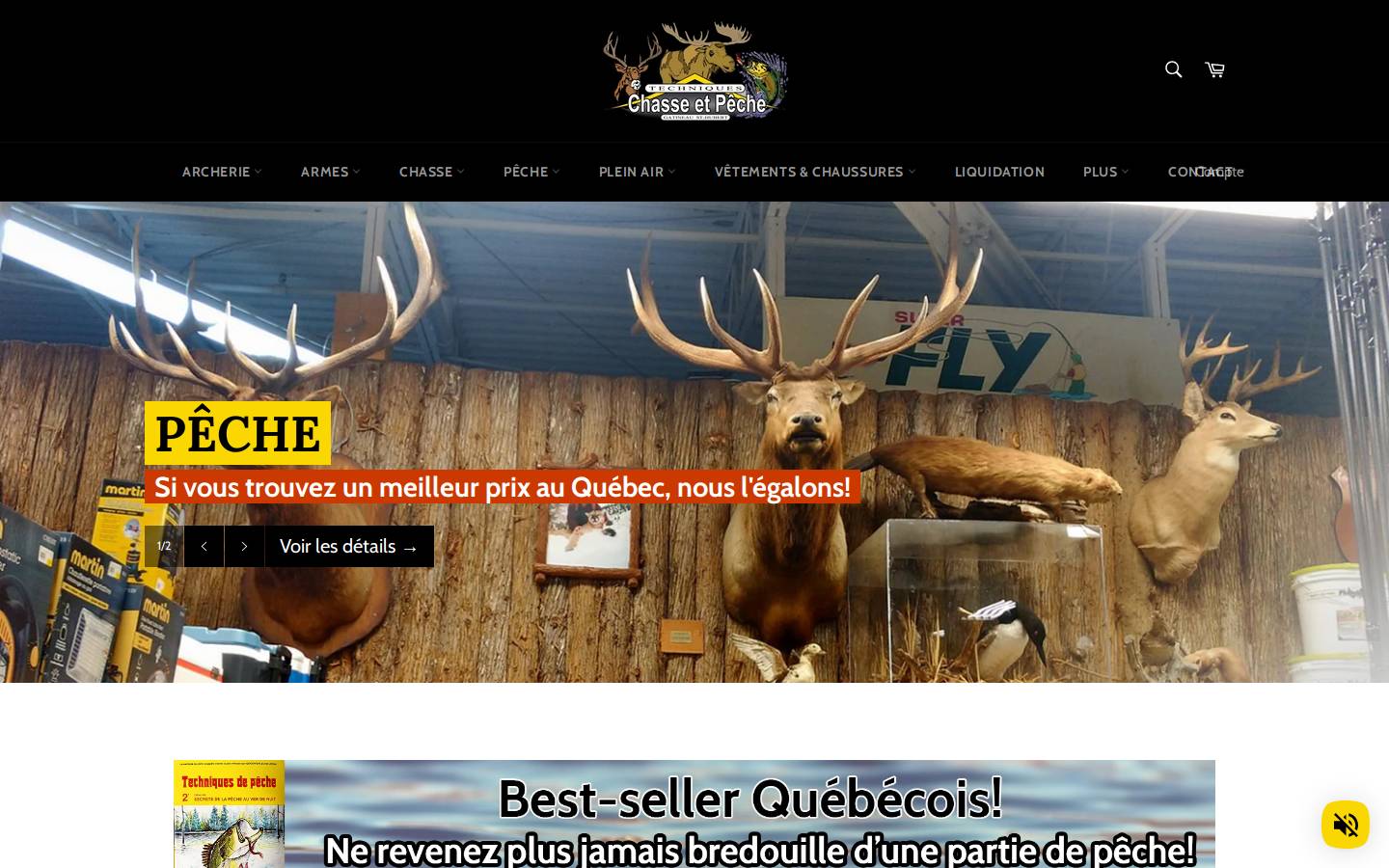 fishingandhuntingtechniques.com homepage screenshot