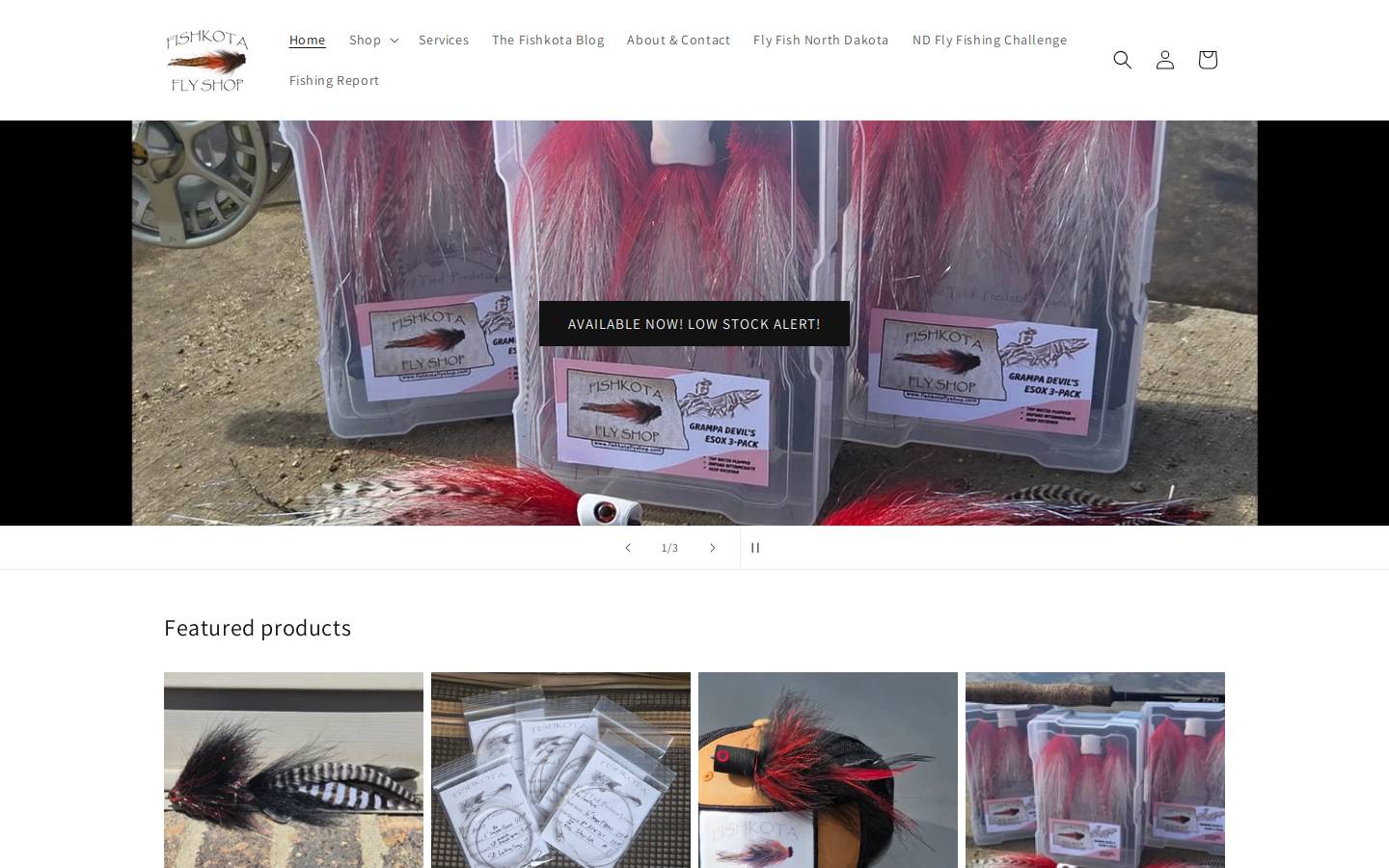 fishkotaflyshop.com homepage screenshot