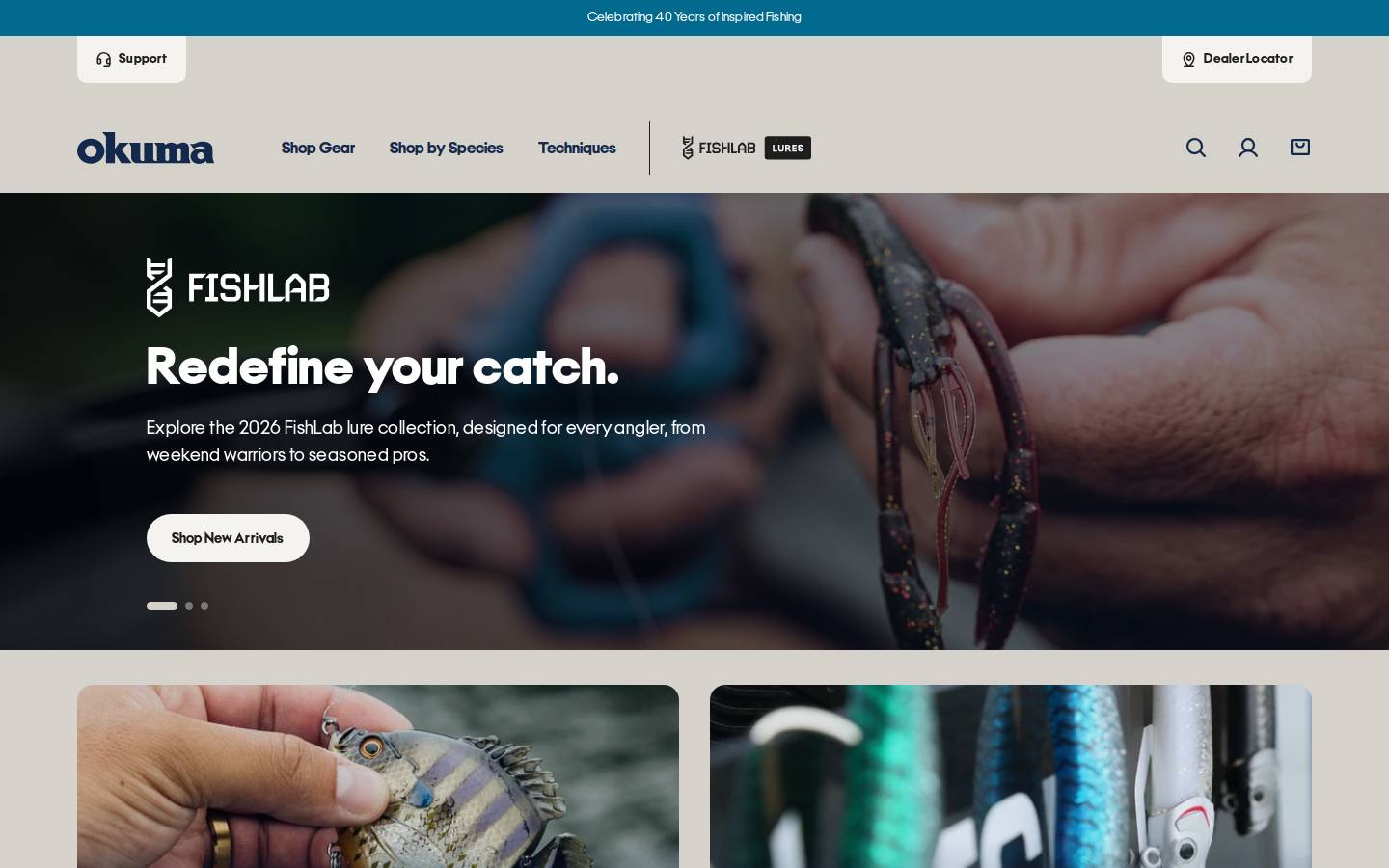 fishlabtackle.com homepage screenshot