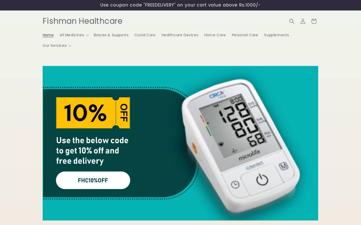 fishmanhealthcare.com homepage screenshot