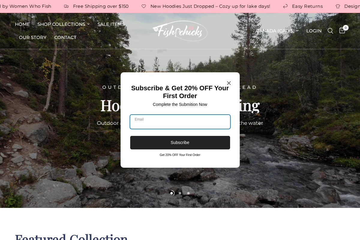 fishrchicks.com homepage screenshot