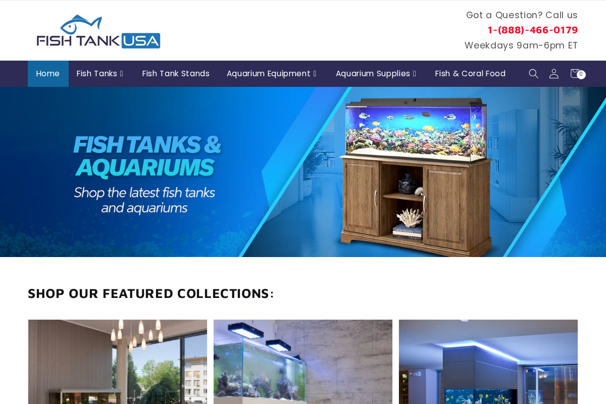 Fishtankusa homepage screenshot