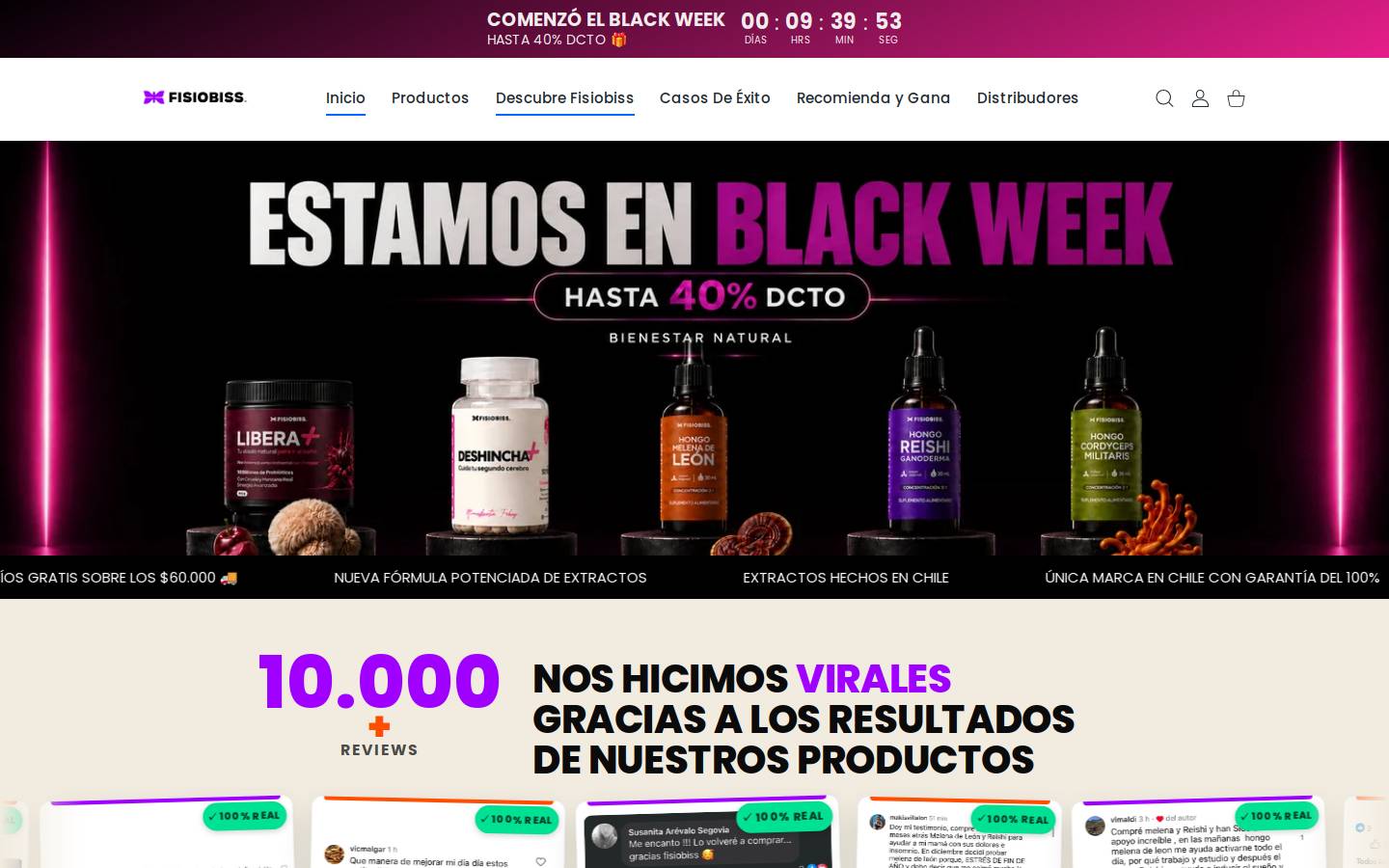 fisiobiss.cl homepage screenshot