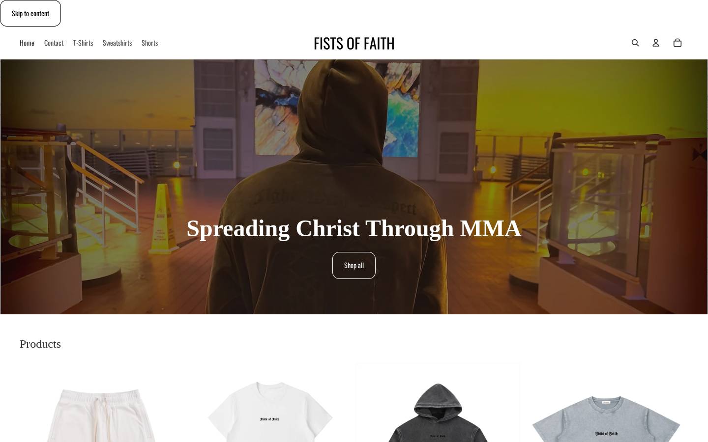 fistsofaith.com homepage screenshot