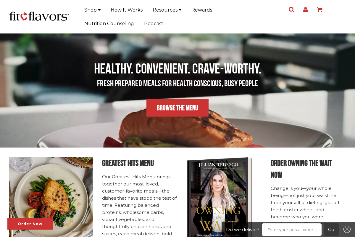 fit-flavors.com homepage screenshot