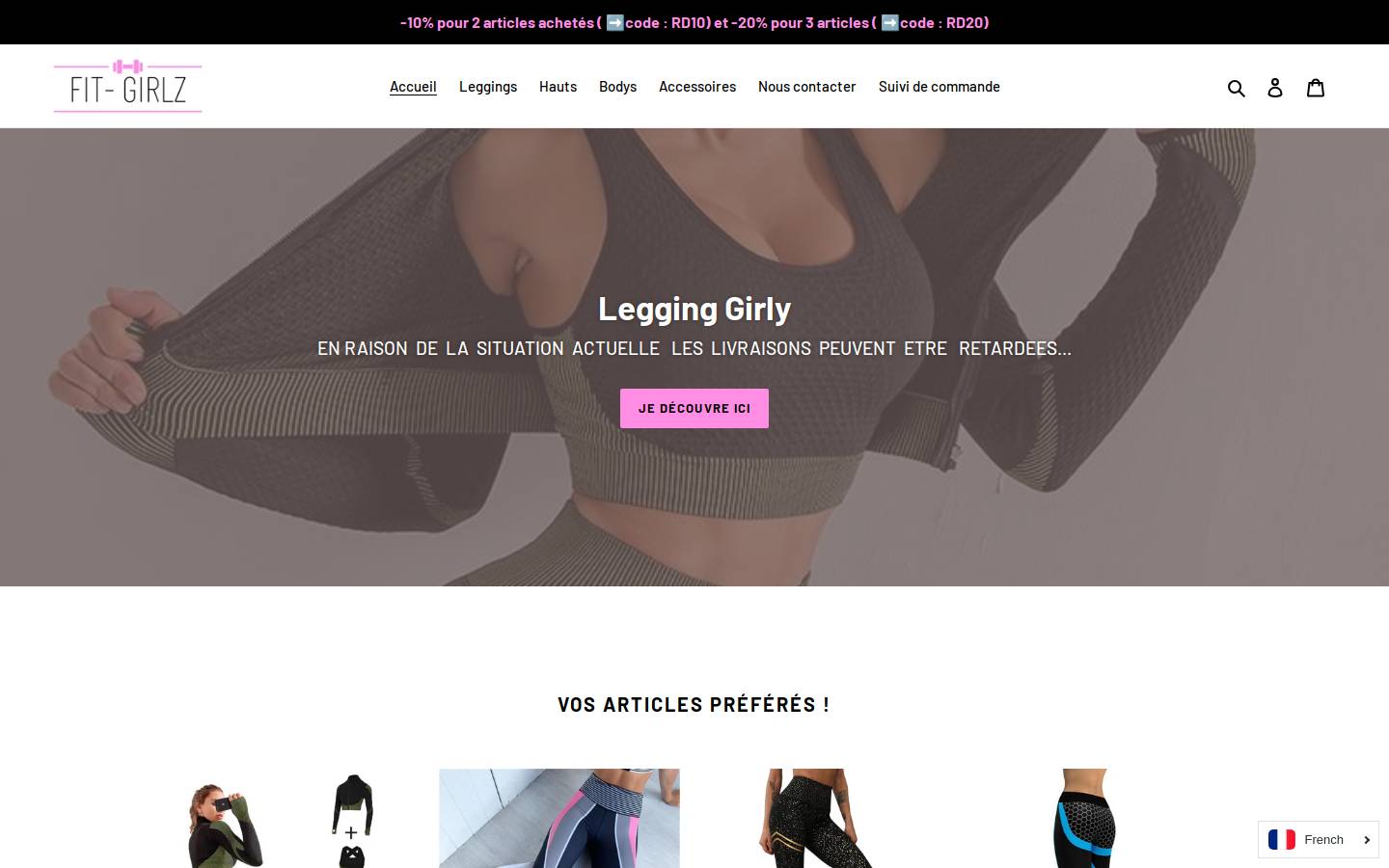 fit-girlz.fr homepage screenshot