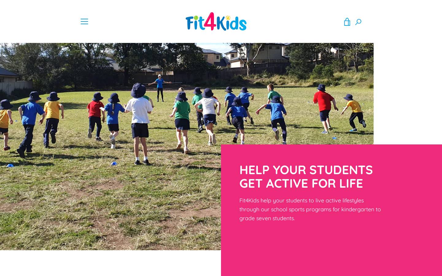 fit4kids.com.au homepage screenshot