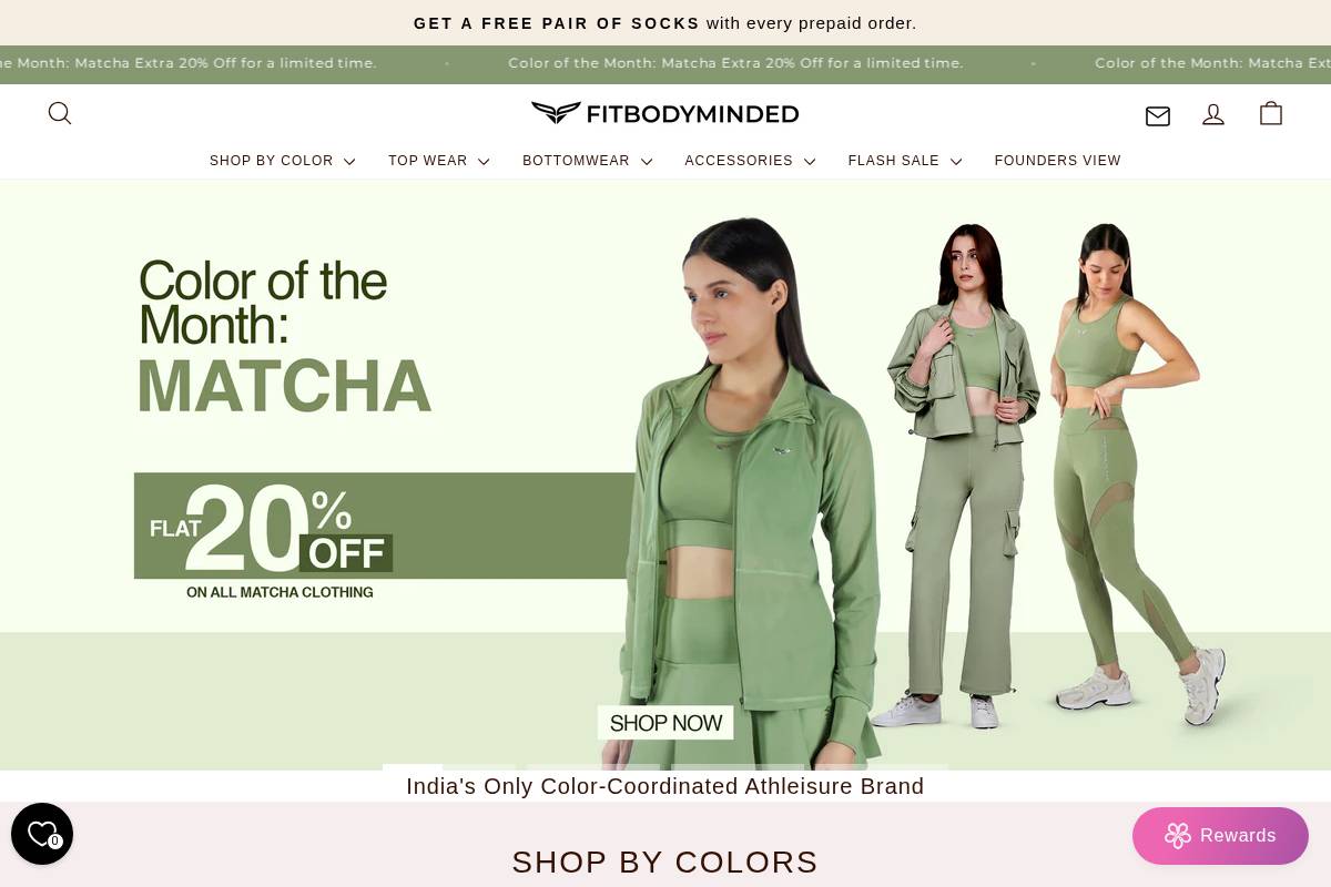 fitbodyminded.com homepage screenshot