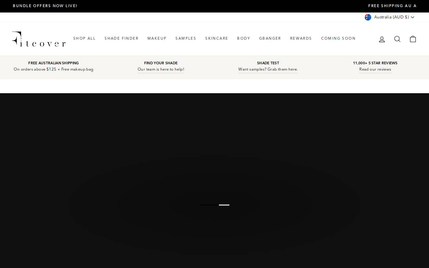 Fitcover homepage screenshot