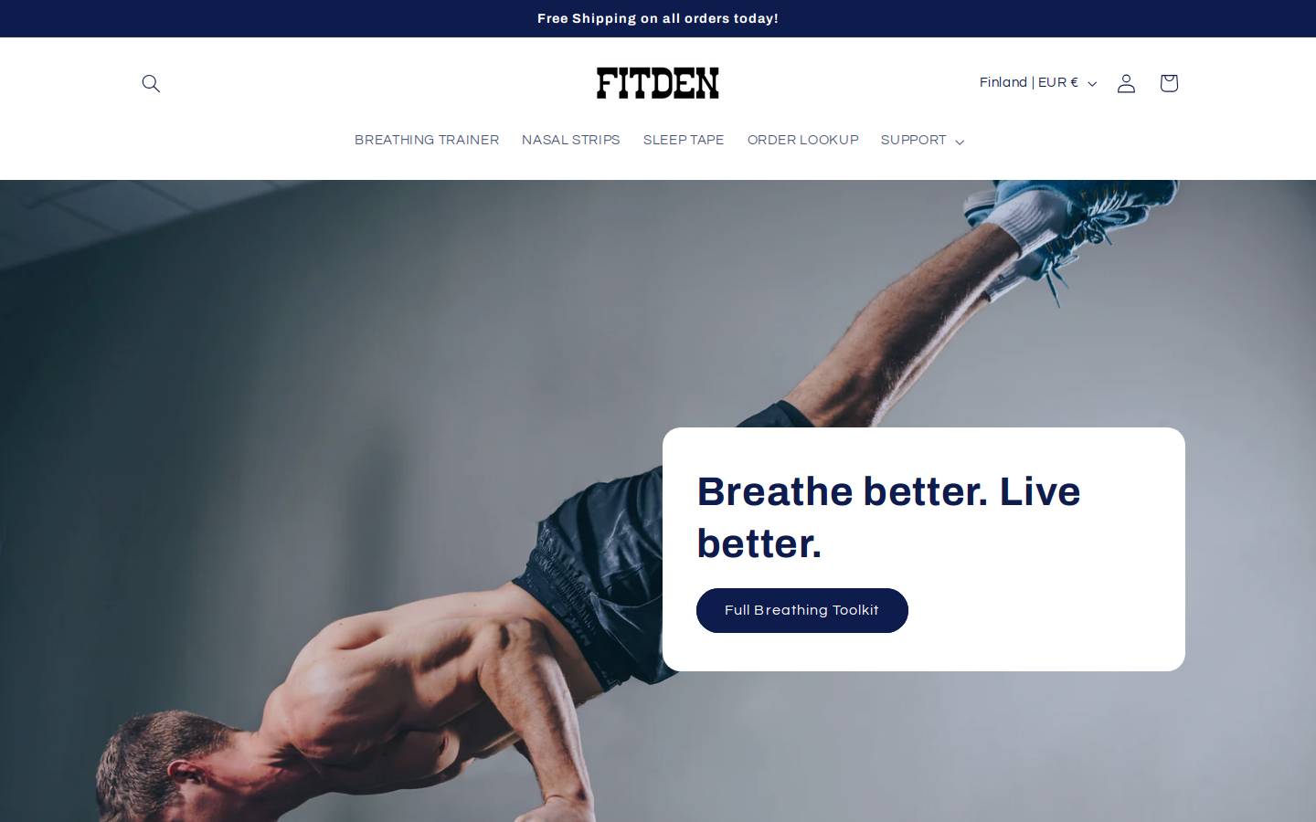 fitden.co homepage screenshot