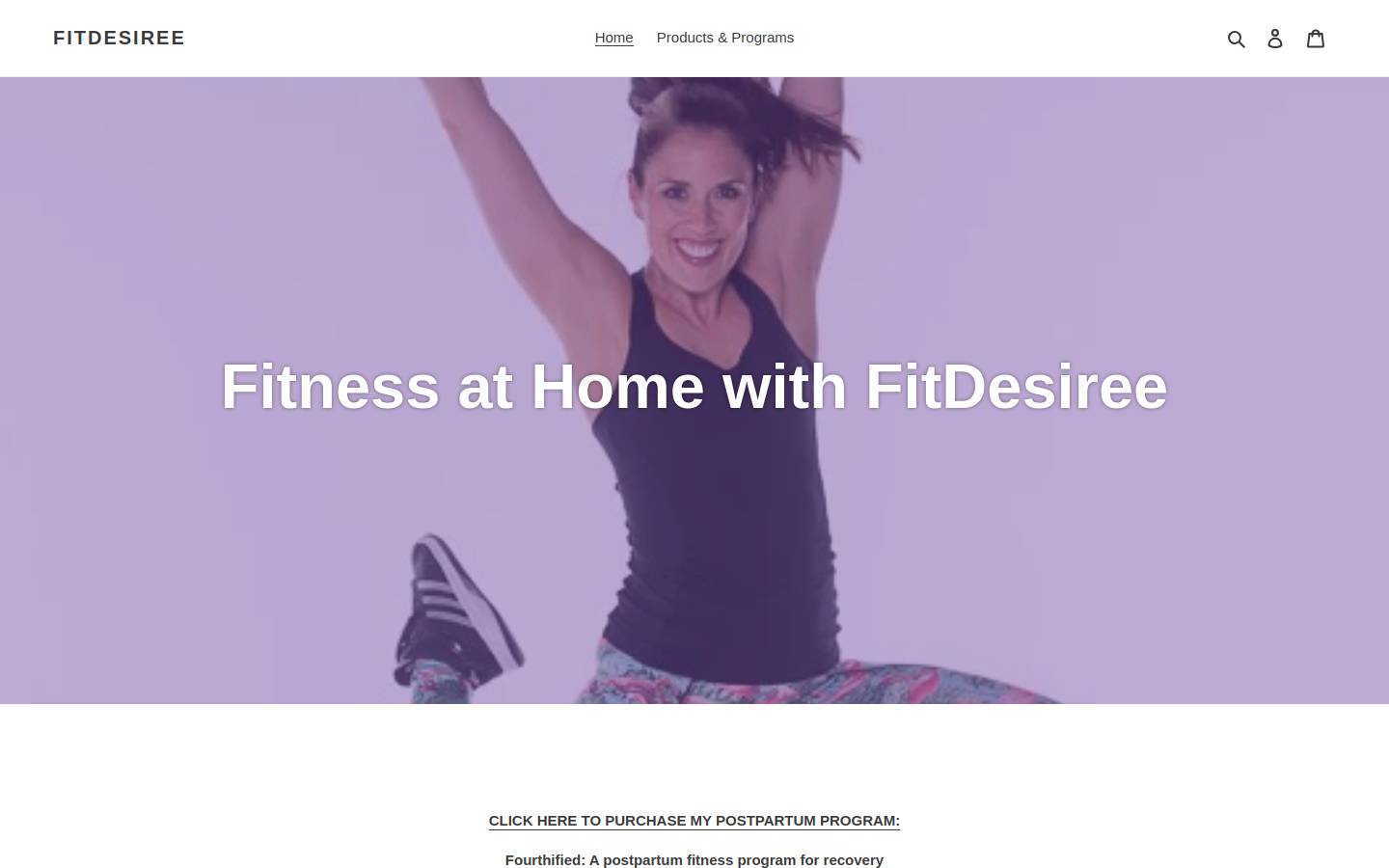 fitdesiree.com homepage screenshot