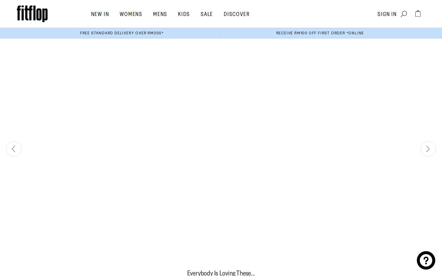 FitFlop homepage screenshot