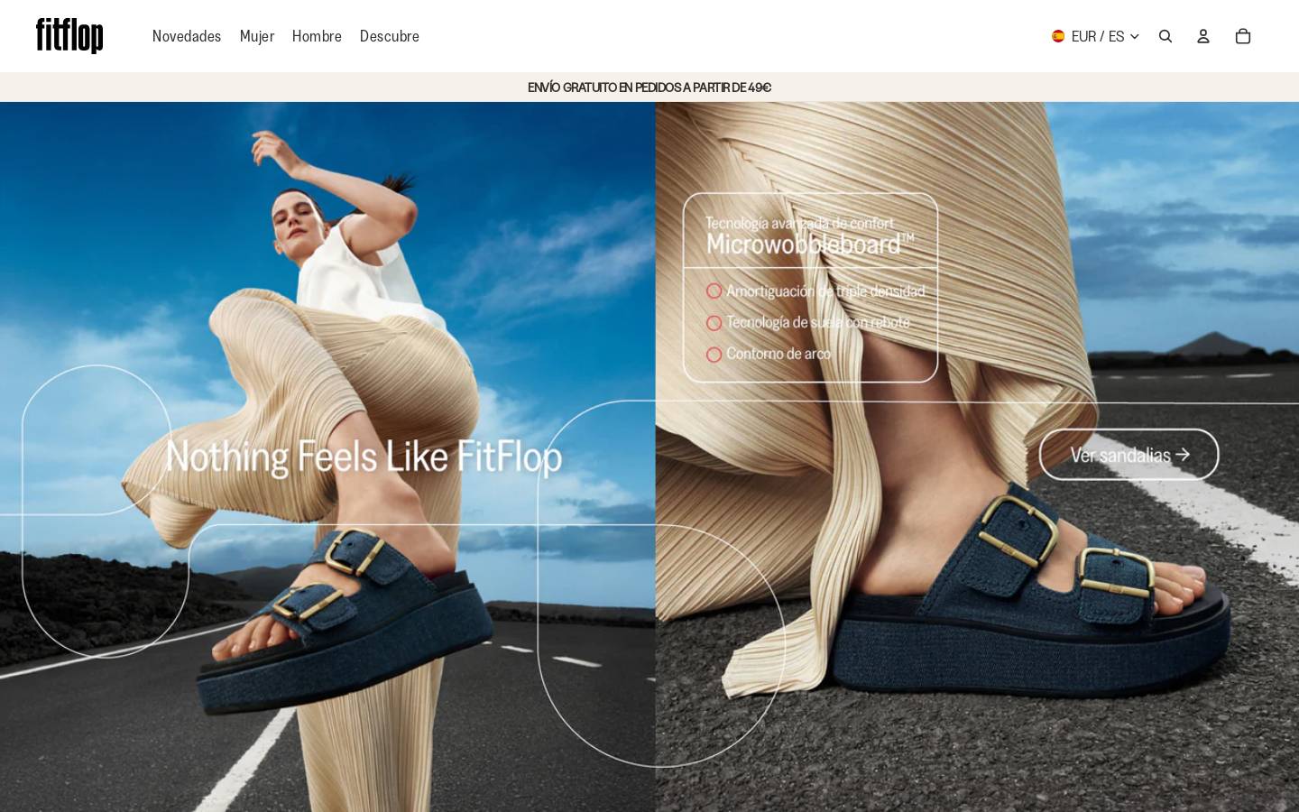 Fitflop homepage screenshot