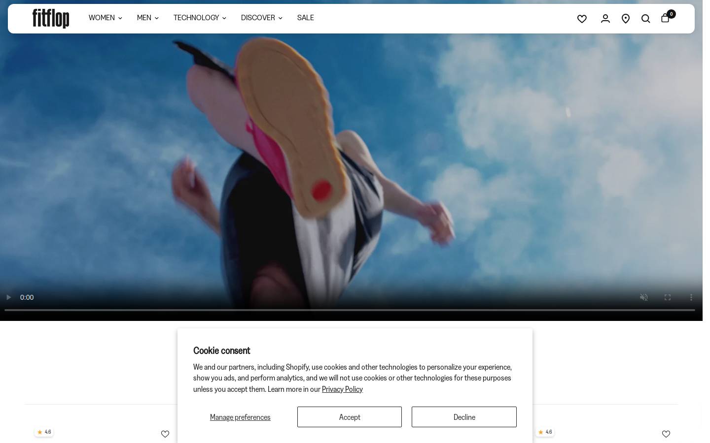 FitFlop homepage screenshot