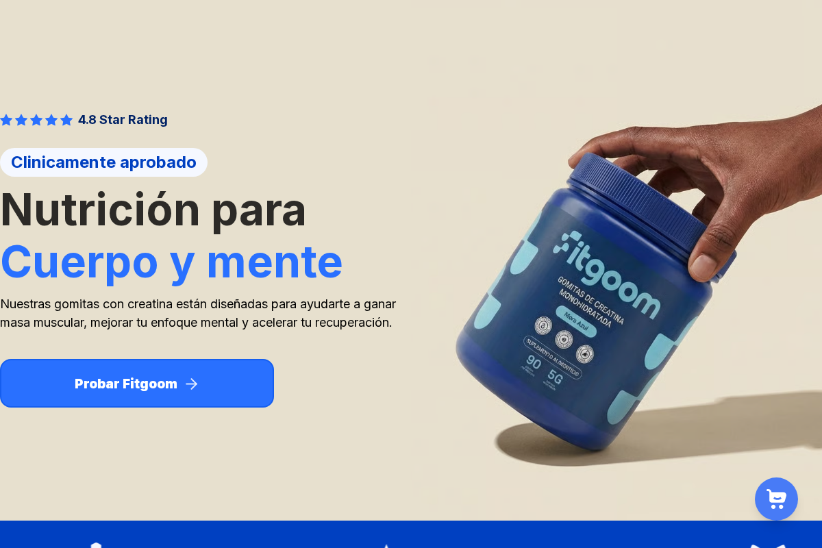 Fitgoom homepage screenshot