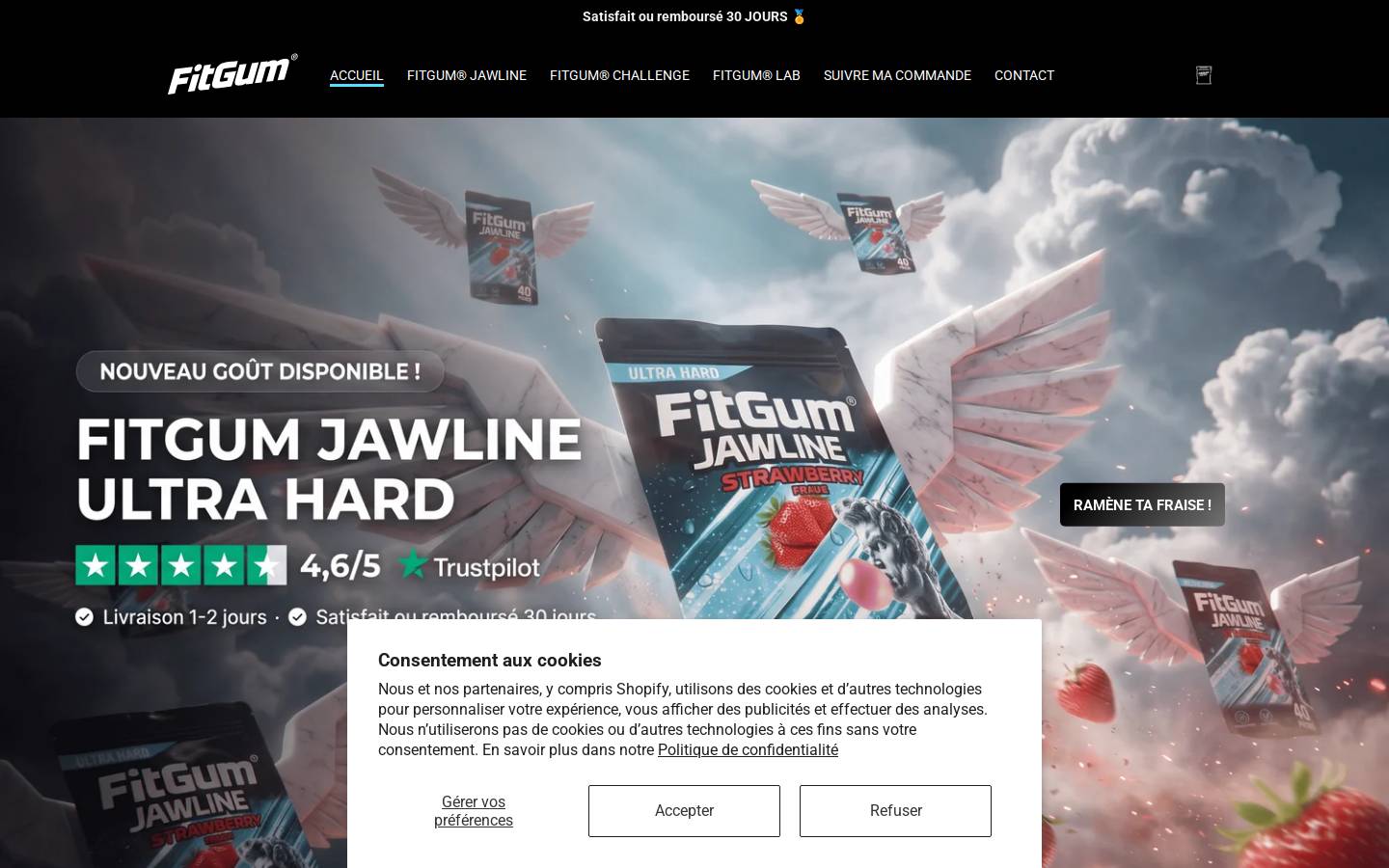 FitGum® homepage screenshot