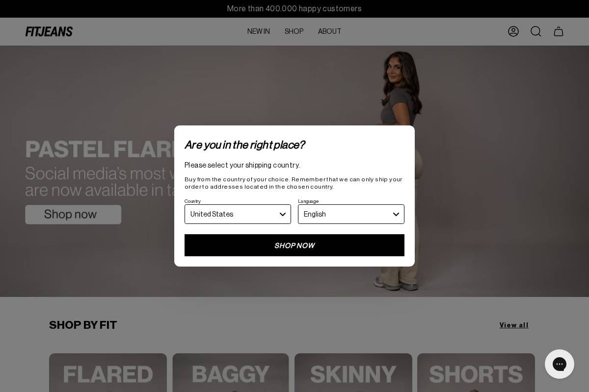 FITJEANS homepage screenshot