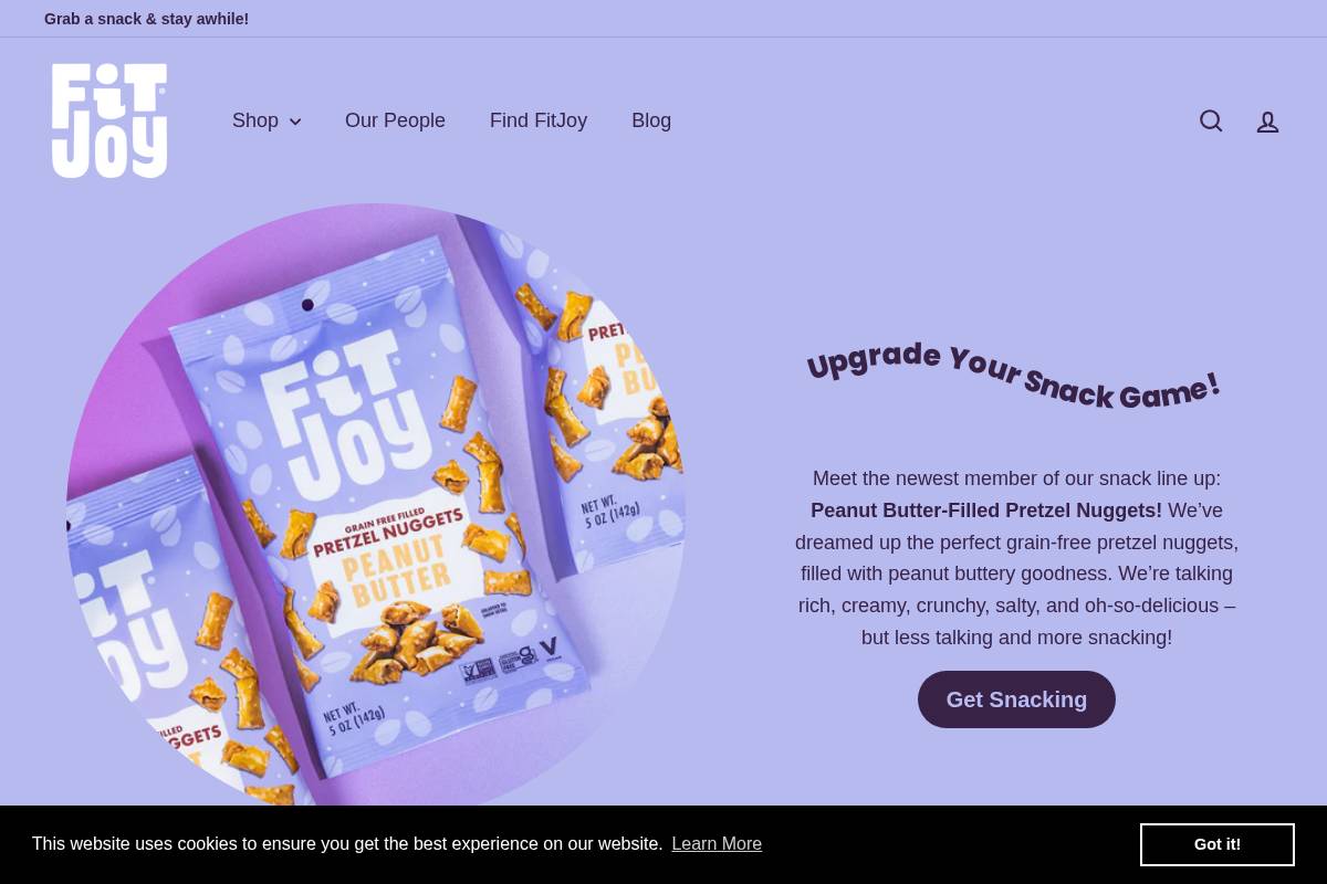 fitjoyfoods.com homepage screenshot